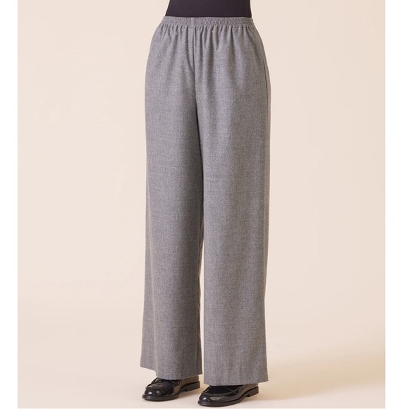 Eskandar Wool Cashmere Blend Regular Long Trouser in Mushroom Size 12 - Picture 1 of 12